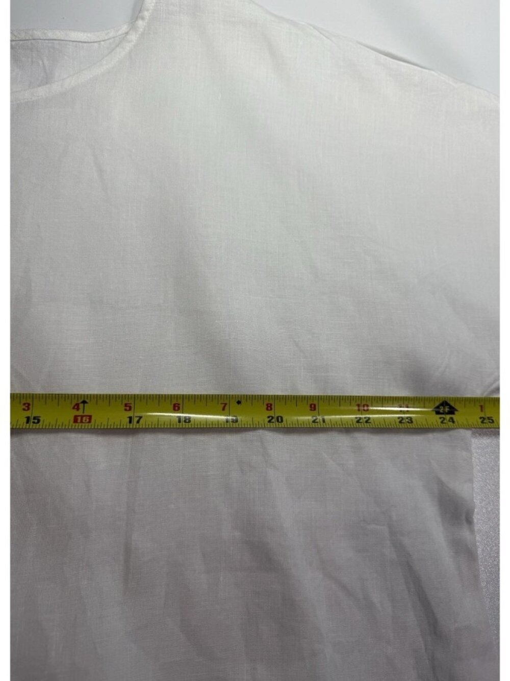 Pure Jill Top Women Sz M White Linen Boxy Coastal Beach Lagenlook Sustainable - Picture 3 of 9